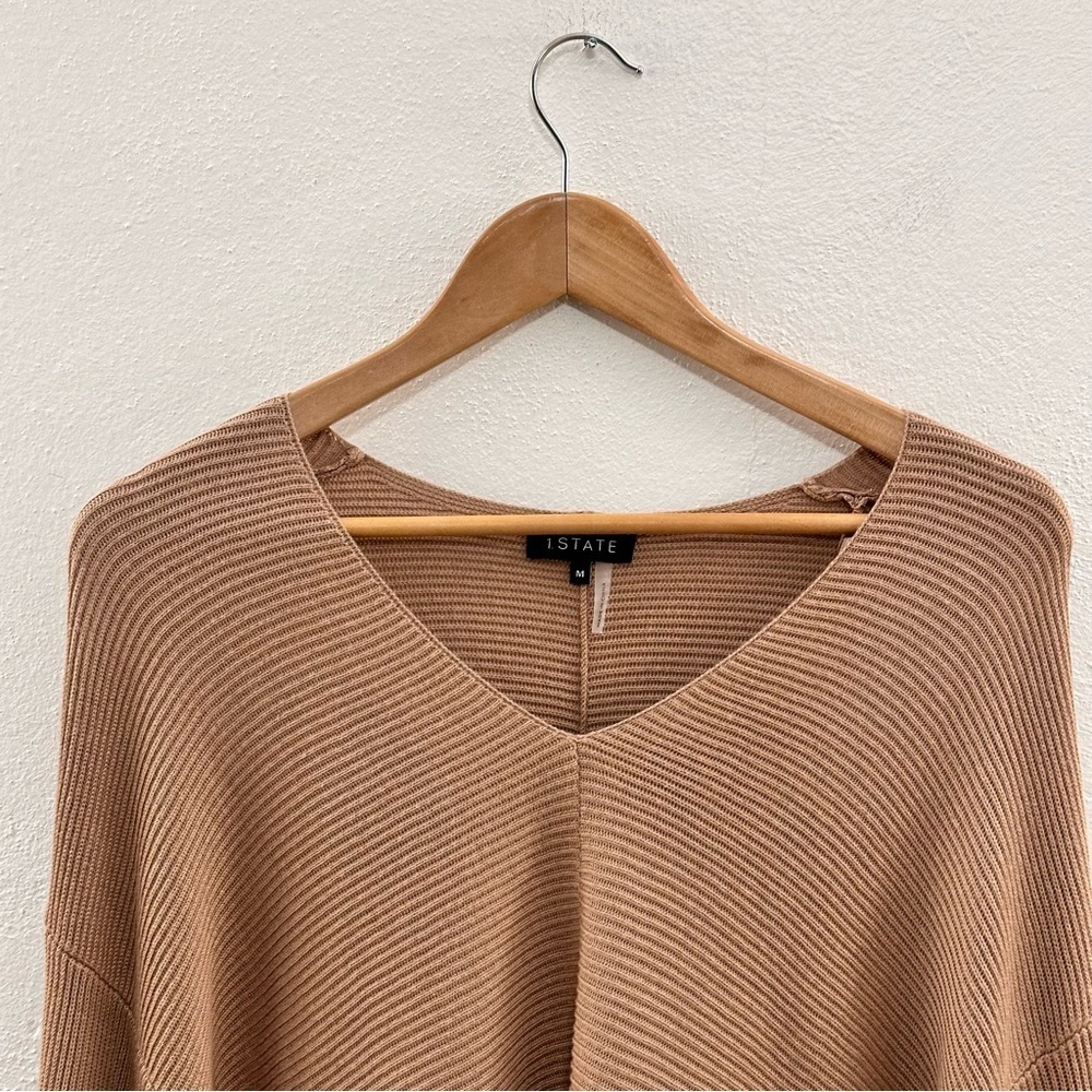 1. State V-neck Bubble Sleeve Sweater - Picture 3 of 7
